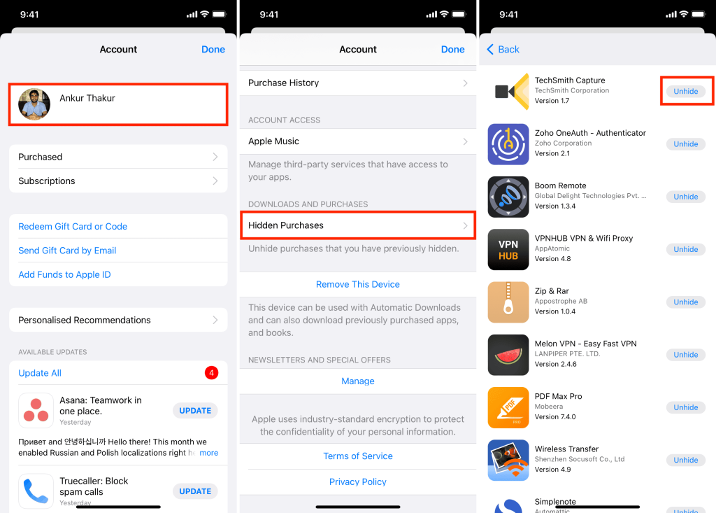 how to unhide App Store purchases on your iPhone